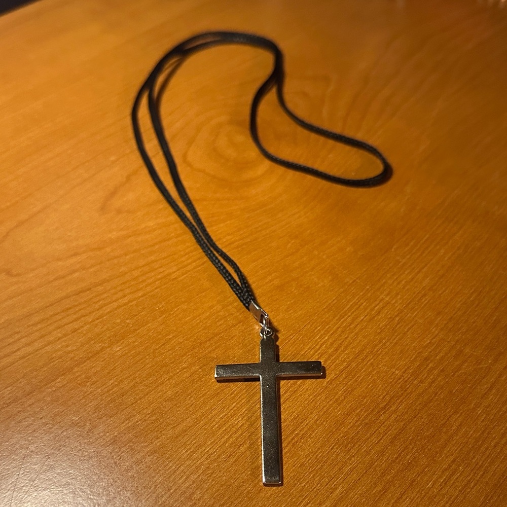 Silver Cross Pendant Necklace